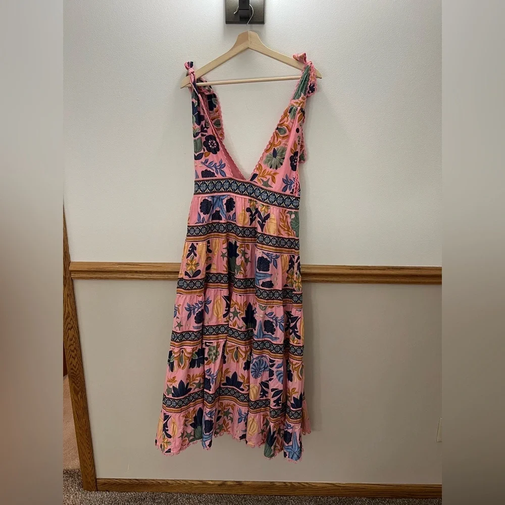 FARM Rio Pink and Blue Floral Midi Dress - Picture 6 of 11
